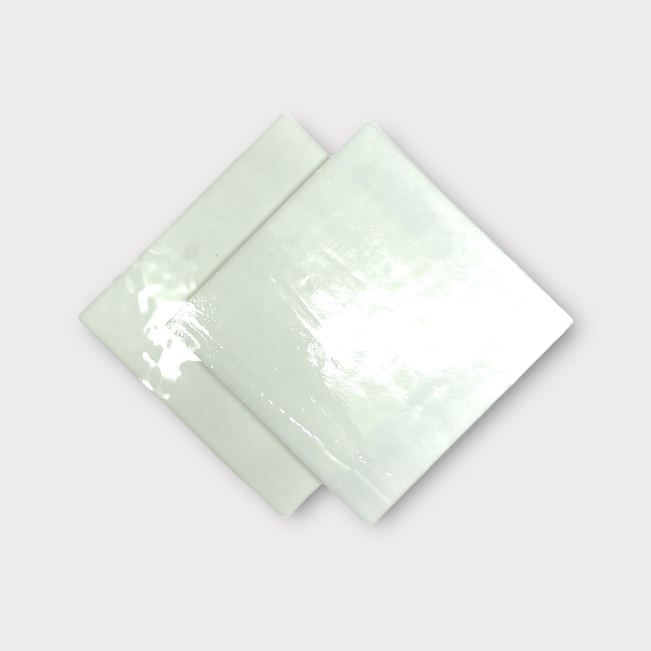 White Opaque COE 96 Fusible Glass Sheets / Mosaic Squares - 2 Pack